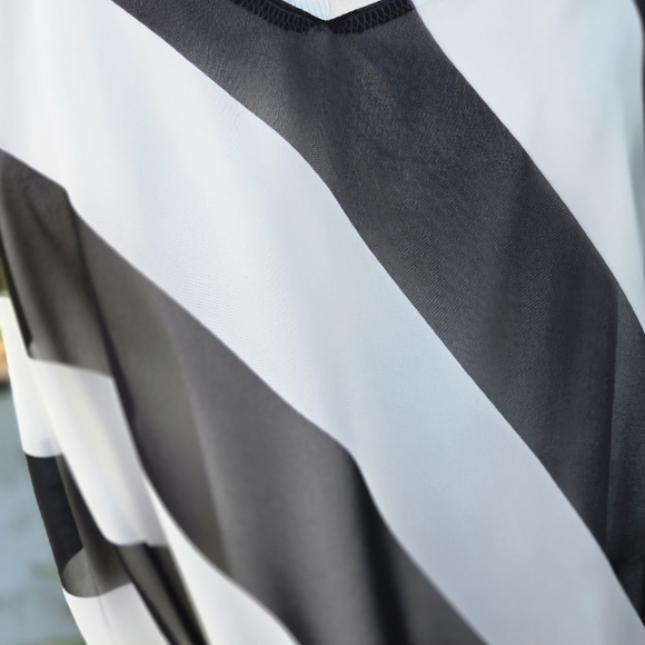 Torrid Sophie Swing Cami In Black And White Stripe, Size 0X - Picture 5 of 9